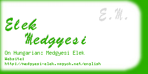 elek medgyesi business card